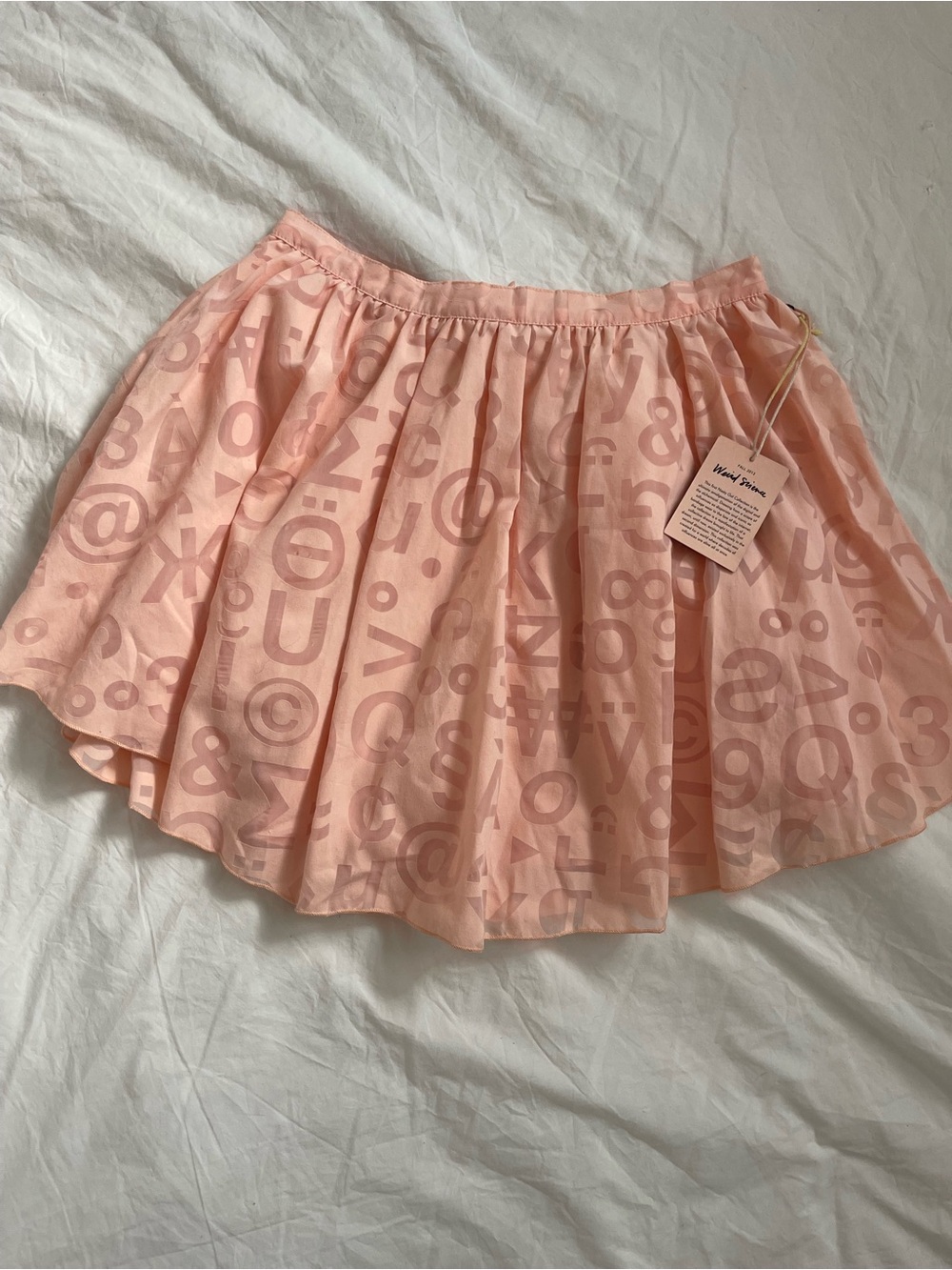 Nasty Gal Blush Pink Printed Circle Skirt